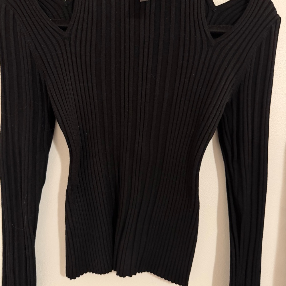 Elegant Black Long Sleeve Women's Top